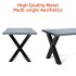 US GARVEE Set of 2 Metal Table Legs Dining Table Legs Heavy Duty X Frame for Desk Dining Table