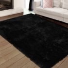 US GARVEE Shag Rug Plush 8 x 10 Feet Shaggy Rugs Soft Area Rug for Bedroom Fluffy Area Rug Non-Slip Furry Plush Rugs Modern Accent Rug for Indoor Bedroom Living Room, Black