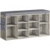 US GARVEE Shoe Bench Entryway Storage   Adjustable Shelf   Cushioned Seat   Particleboard   Removable Cover   41 inch  Grey