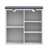 US GARVEE Shoe Storage Bench  Shoe Rack with 5 Cubby Organizers  Shoe Bench with Removable Foam Pad Seating Cushion and Adjustable Shelves for Dorm  Bedroom  En
