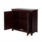 US GARVEE Sideboard Buffet Cabinet Semicircle Appearance Storage Cabinet for Living Room Brown