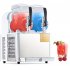 US GARVEE Slushy Machines  2 1 Gal Stainless Steel Margarita Machine with 2 Tanks  Frozen Drinks Smoothie Machine for Supermarkets Cafes Bars home