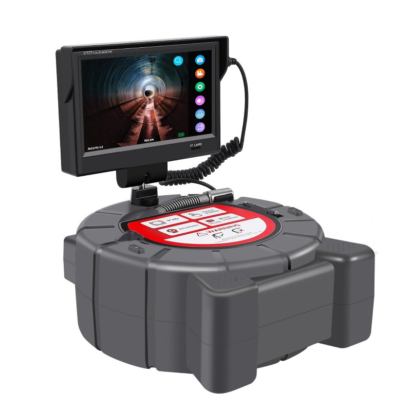 US GARVEE Snake Camera Sewer Camera with 512Hz Locator 9 Inch Touch HD Screen