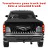 US GARVEE Soft Quad Fold 5 8ft Truck Bed Tonneau Cover Compatible with 2014 2018 Chevrolet Silverado 1500 Black