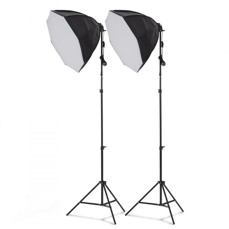 US GARVEE Softbox Photography Lighting Kit Continuous Lighting Kit with 2pcs 135W 5500K Bulbs