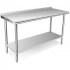 US GARVEE Stainless Steel Table  60 x 24 inches Kitchen Prep Work Tables with Backsplash  NSF Commercial Worktable with Adjustable Under Shelf for Restaurant Ho