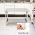 US GARVEE Stainless Steel Prep Table 48 x 24 Inch NSF Commercial Heavy Duty Stainless Steel Work Folding Table