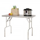 US GARVEE Stainless Steel Folding Table Commercial Kitchen Prep Table without Undershelf