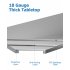 US GARVEE Stainless Steel Folding Table Commercial Kitchen Prep Table without Undershelf