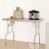 US GARVEE Stainless Steel Folding Table Commercial Kitchen Prep Table without Undershelf