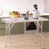 US GARVEE Stainless Steel Folding Table Commercial Kitchen Prep Table without Undershelf