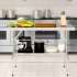 US GARVEE Stainless Steel Folding Table with Undershelf Commercial Kitchen Prep Table for Home Restaurant Hotel
