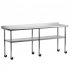 US GARVEE Stainless Steel Work Table with Undershelf Commercial Kitchen Prep Table