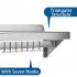 US GARVEE Stainless Steel Wall Shelf Metal Storage Rack with Backplash Hooks