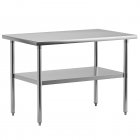 US GARVEE Stainless Steel Work Table with Undershelf Commercial Kitchen Prep Table