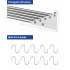 US GARVEE Stainless Steel Wall Shelf Metal Storage Rack with Backplash Hooks