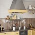 US GARVEE Stainless Steel Wall Shelf Metal Storage Rack with Backplash Hooks