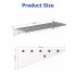 US GARVEE Stainless Steel Wall Shelf Metal Storage Rack with Backplash Hooks