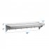 US GARVEE Stainless Steel Wall Shelf Metal Storage Rack with Backplash Hooks