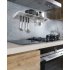 US GARVEE Stainless Steel Wall Shelf Metal Storage Rack with Backplash Hooks