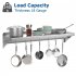 US GARVEE Stainless Steel Wall Shelf Metal Storage Rack with Backplash Hooks