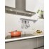 US GARVEE Stainless Steel Wall Shelf Metal Storage Rack with Backplash Hooks