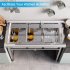 US GARVEE Stainless Steel Sink Commercial Restaurant Sinks Anti leakage Kitchen Sink   3 Compartments