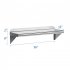 US GARVEE Stainless Steel Wall Shelf Commercial Wall Mount Shelving       Rectangular Floating Shelf