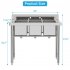 US GARVEE Stainless Steel Sink Commercial Restaurant Sinks Anti leakage Kitchen Sink   3 Compartments