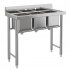 US GARVEE Stainless Steel Sink Commercial Restaurant Sinks Anti leakage Kitchen Sink   1 Compartment