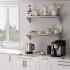 US GARVEE Stainless Steel Wall Shelf Commercial Wall Mount Shelving       Rectangular Floating Shelf