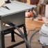 US GARVEE Table Saw 10 Inch 15A Multifunctional Saw with Stand   Push Stick