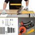 US GARVEE Table Saw 10 Inch 15A Multifunctional Saw with Stand   Push Stick