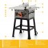 US GARVEE Table Saw 10 Inch 15A Multifunctional Saw with Stand   Push Stick