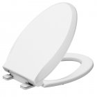 US GARVEE Toilet Seat, Elongated Toilet Seat with Slow Soft Close, Durable Toilet Seat Elongated, Never Loosens, Easy Clean and Install, White Toilet Seat Fit for Elongated Toilets