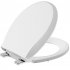 US GARVEE Toilet Seat  Round Toilet Seat with Slow Soft Close  Durable Toilet Seat Round  Never Loosens  Easy Clean and Install  White Toilet Seat Fit for Round