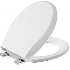 US GARVEE Toilet Seat, Round Toilet Seat with Slow Soft Close, Durable Toilet Seat Round, Never Loosens, Easy Clean and Install, White Toilet Seat Fit for Round Toilets