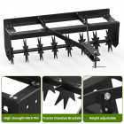 US GARVEE Tow Behind Spike Aerator, 32 Inch Tow Behind Aerators with Durable Steel Tines Lawn Soil Penetrator with Extra-Wide Tow Bar for Lawn, Farm, Planting