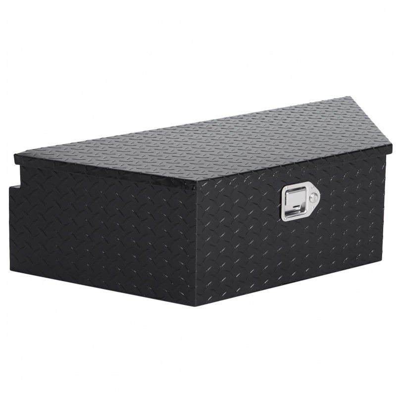 US GARVEE Trailer Tongue Box 39 Inch Trailer Tool Box Diamond Plate Waterproof Tool Storage Box Black