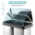 US GARVEE Trash Can 2x30L Garbage Can Stainless Steel Pedal Recycle Bin with Lid and Inner Buckets