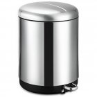 US GARVEE Trash Can Stainless Steel 2x15L Garbage Can Soft Close Lid Steel Pedal Recycle Bin Silver