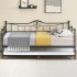 US GARVEE Twin Daybed with Trundle Bed Metal Twin Day Bed Twin Size With Steel Slat Support  Sofa Bed for Living Room and Guest Room   White