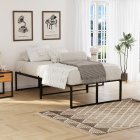 US GARVEE Twin Size Bed Frame Ultra Sturdy Metal 3-in-1 Steel Support 14 inch No Box Spring Needed Easy Assembly Black