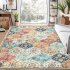 US GARVEE Ultra Thin Moroccan Area Rug 9x12   Soft Faux Wool  Non Slip  Washable   Ideal for Living Room  Bedroom  Dining Room