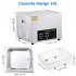 US GARVEE Ultrasonic Cleaner 240W 10L Ultrasonic Jewelry Cleaner Machine With Digital Timer Heater Silver