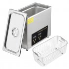 US GARVEE Ultrasonic Cleaner 180W 6L Ultrasonic Jewelry Cleaner Machine With Digital Timer Heater Silver