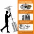 US GARVEE Umbrella Heater 48 000 BTU Freestanding Heater with Wheels and Safety Tilt Switch