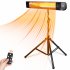 US GARVEE Umbrella Heater 48 000 BTU Freestanding Heater with Wheels and Safety Tilt Switch