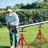 US GARVEE V Head Pipe Stand with Adjustable Height 24 42 Inch Foldable   Portable Pipe Jack Stand