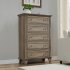 US GARVEE Vintage 5 Drawer Dresser  Grey